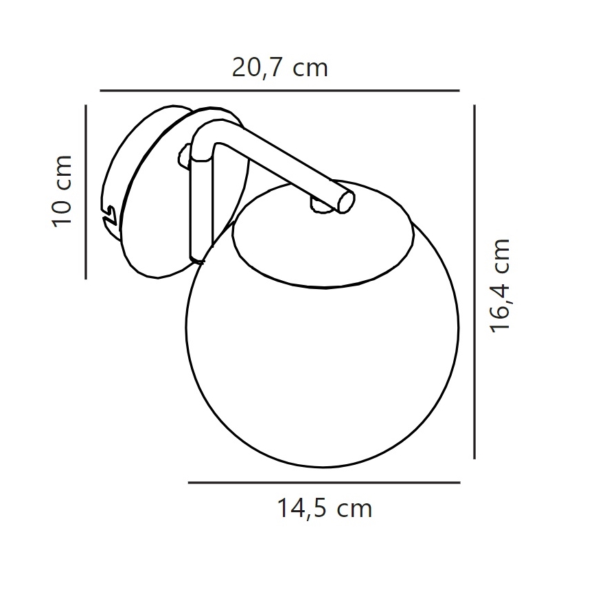 Nordlux - Fali lámpa GRANT 1xE14/40W/230V fekete