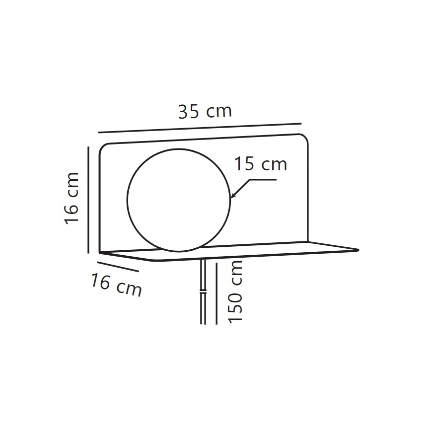 Nordlux - Fali lámpa polccal LILIBETH 1xE14/25W/230V fehér