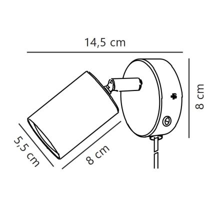 Nordlux - Fali spotlámpa EXPLORE 1xGU10/7W/230V fehér
