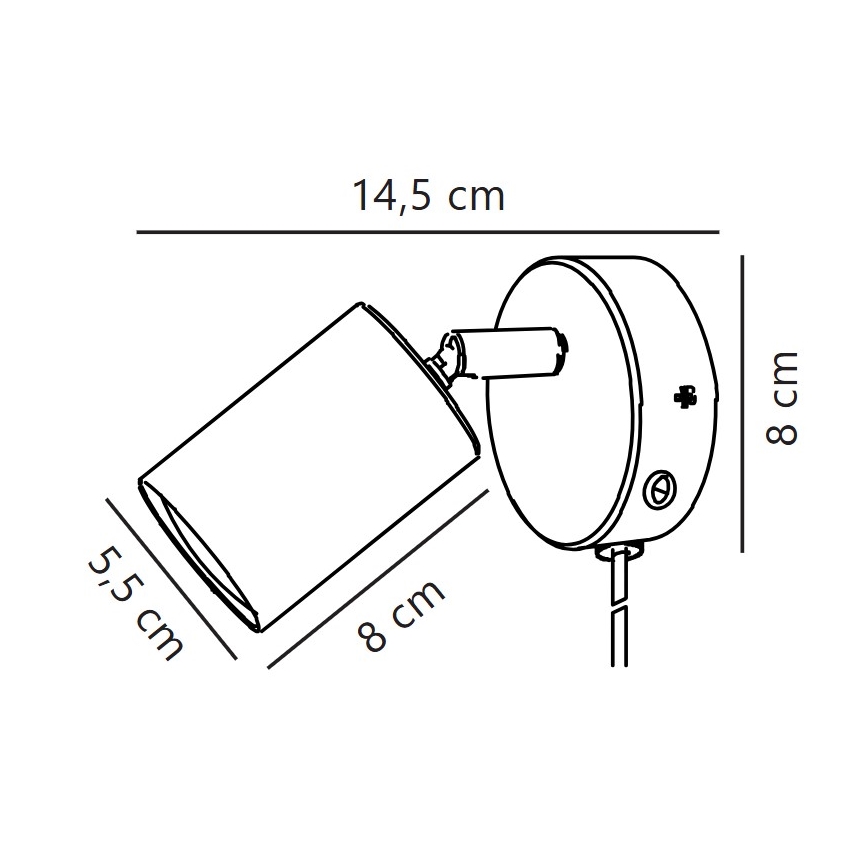 Nordlux - Fali spotlámpa EXPLORE 1xGU10/7W/230V fehér