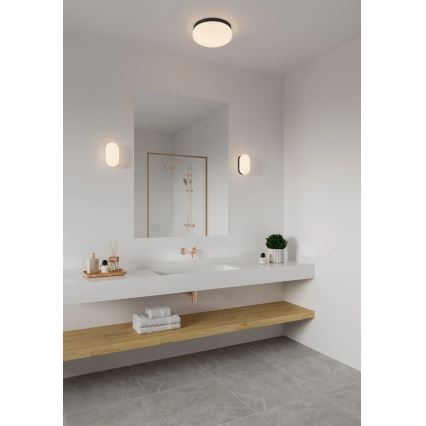 Nordlux - Fürdőszobai mennyezeti lámpa FOAM 2xE27/55W/230V IP44 átm. 34 cm fekete