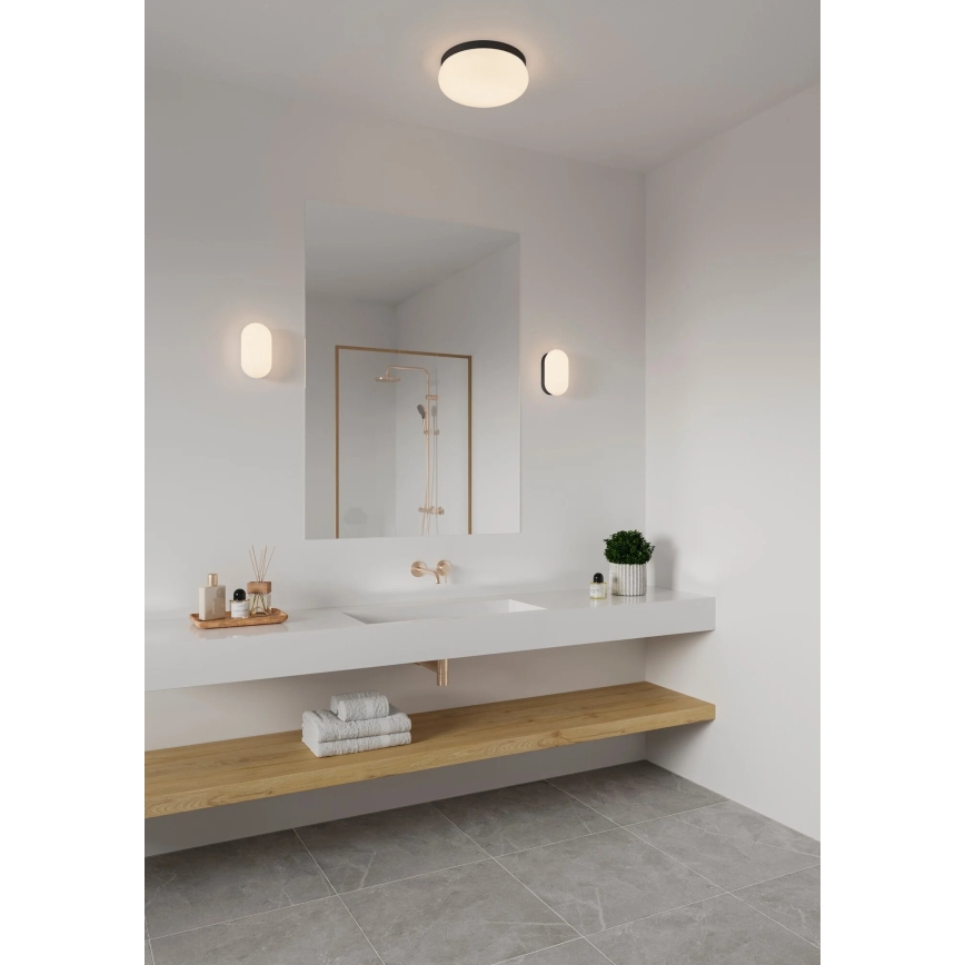 Nordlux - Fürdőszobai mennyezeti lámpa FOAM 2xE27/55W/230V IP44 átm. 34 cm fekete