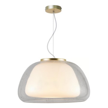 Nordlux - JELLY kábeles függeszték 1xE27/40W/230V fehér/átlátszó Ø 39 cm