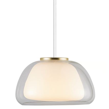 Nordlux - JELLY kábeles függeszték 1xE27/40W/230V fehér/átlátszó Ø 39 cm