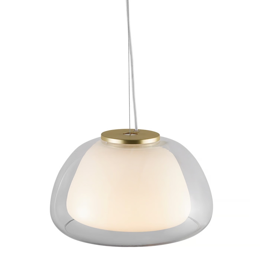 Nordlux - JELLY kábeles függeszték 1xE27/40W/230V fehér/átlátszó Ø 39 cm