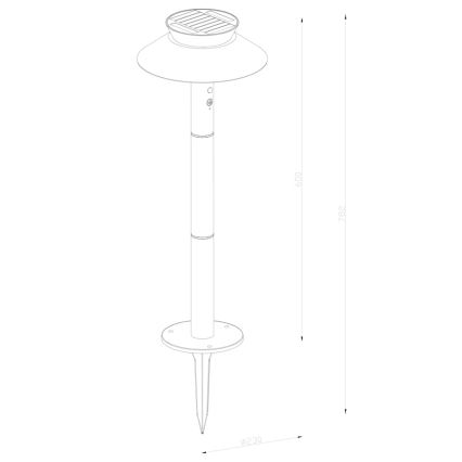 Nordlux - LED napelemes lámpa érzékelővel JUSTINA LED/5W/3,7V IP44 1800 mAh