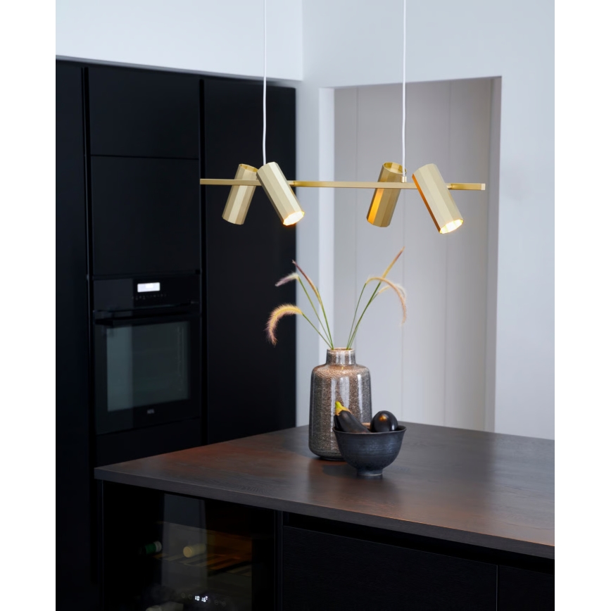 Nordlux - Kábeles csillár ALANIS 4xGU10/15W/230V sárgaréz