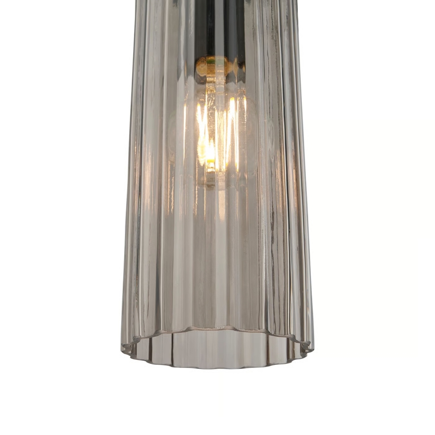 Nordlux - Kábellel függesztett MIELLA csillár 3xE27/25W/230V fekete/füstszínű