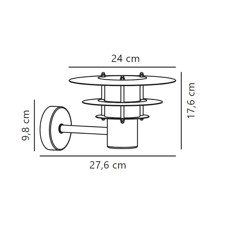 Nordlux - Kültéri fali lámpa BASTIA 1xE14/12W/230V IP54 matt króm