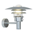 Nordlux - Kültéri fali lámpa érzékelővel LONSTRUP 1xE27/60W/230V IP44 ezüst