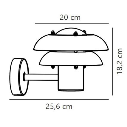 Nordlux - Kültéri fali lámpa KURNOS 1xE14/12W/230V IP54 bézs