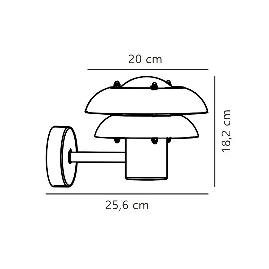 Nordlux - Kültéri fali lámpa KURNOS 1xE14/12W/230V IP54 fekete