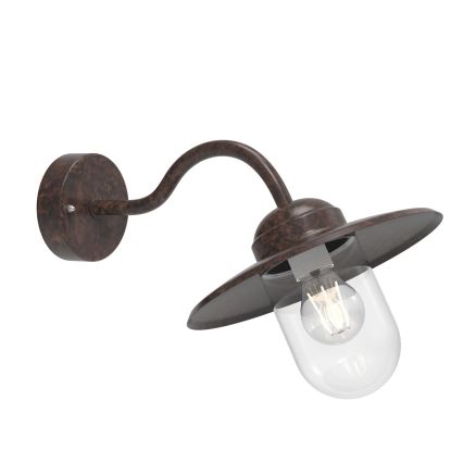 Nordlux - Kültéri fali lámpa LUXEMBOURG 1xE27/60W/230V IP54 barna/patinás