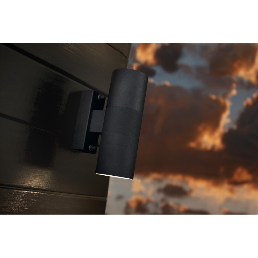 Nordlux - Kültéri fali lámpa TIN 2xGU10/35W/230V IP54 fekete