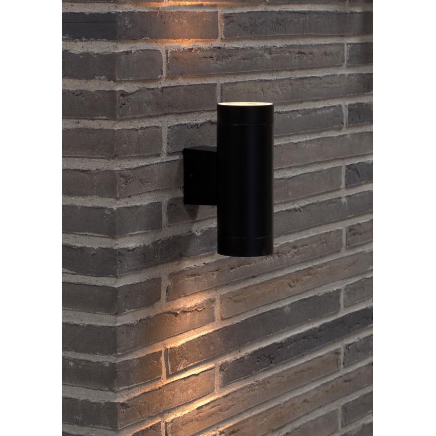 Nordlux - Kültéri fali lámpa TIN 2xGU10/35W/230V IP54 fekete