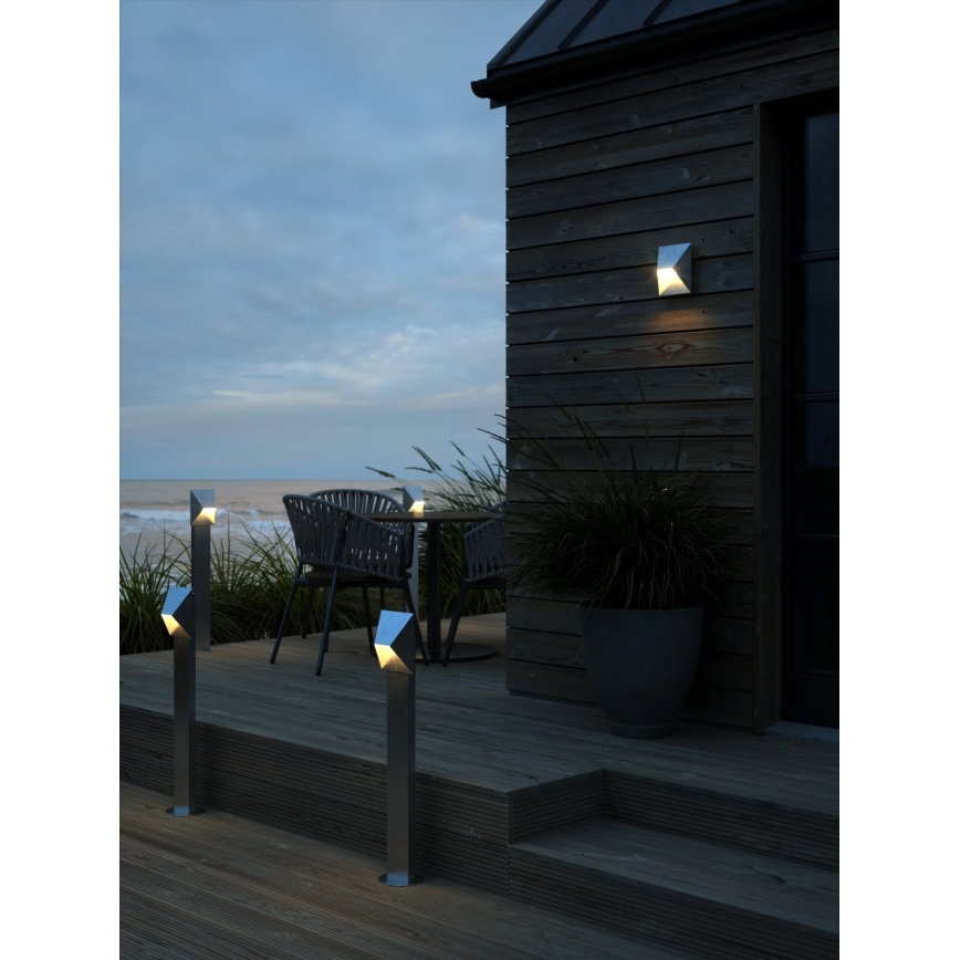 Nordlux - Kültéri fali lámpatest PONTIO 1xGU10/25W/230V IP54 ezüst