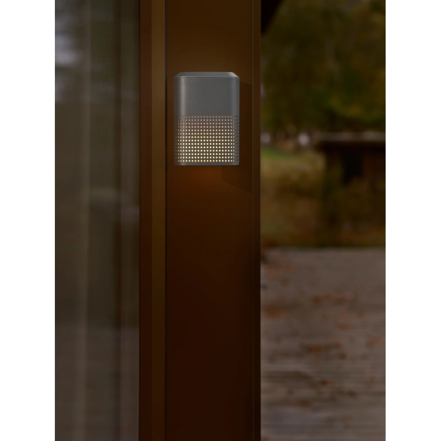 Nordlux - Kültéri fali lámpatest SIDARA 1xE27/15W/230V IP54 antracit