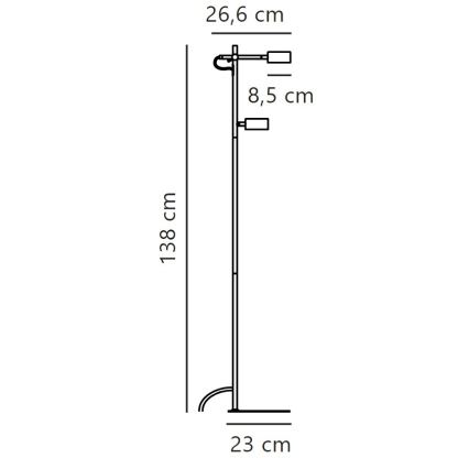 Nordlux - LED Dimmelhető állólámpa CLYDE 2xLED/4W/230V