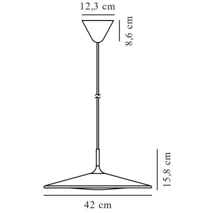 Nordlux - LED Dimmelhető csillár zsinóron BALANCE LED/13W/230V 2700K átm. 42 cm fekete