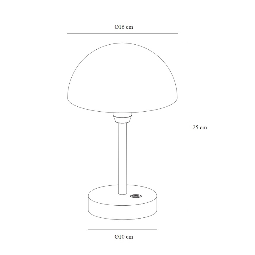 Nordlux - LED dimmelhető újratölthető kültéri asztali lámpa ELLEN LED/2,8W/3,7V 2200 mAh IP44 bézs
