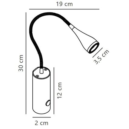 Nordlux - LED Fali spotlámpa MENTO LED/3W/230V fehér