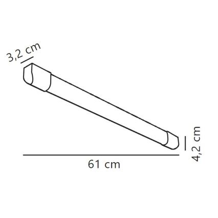Nordlux - LED Fénycsöves lámpa ARLINGTON LED/10W/230V 61 cm