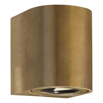 Nordlux - LED kültéri fali lámpa CANTO 2xLED/6W/230V IP44 sárgaréz