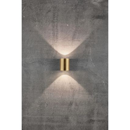 Nordlux - LED kültéri fali lámpa CANTO 2xLED/6W/230V IP44 sárgaréz