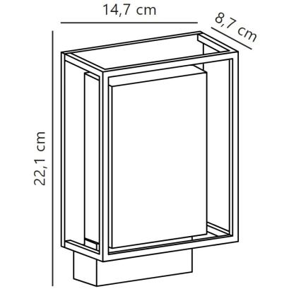 Nordlux - LED Kültéri fali lámpa NESTOR LED/8W/230V IP44