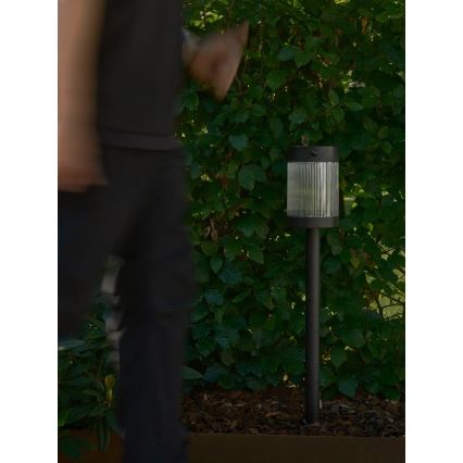 Nordlux - LED napelemes lámpa COUPAR LED/3,2W/5V 3000K IP44 fekete 1800 mAh