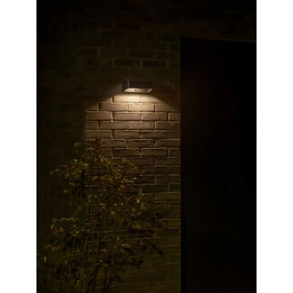 Nordlux - LED napelemes lámpa érzékelővel MARCELLIO LED/5W/5V IP54 2200 mAh fekete