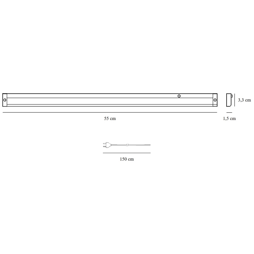 Nordlux - LED Pultmegvilágító PRESTON LED/8W/230V 3000/4000K 55 cm