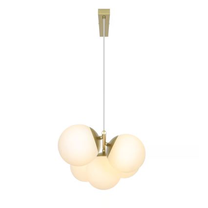 Nordlux - LILLY kábellel függesztett csillár 5xE14/10W/230V sárgaréz