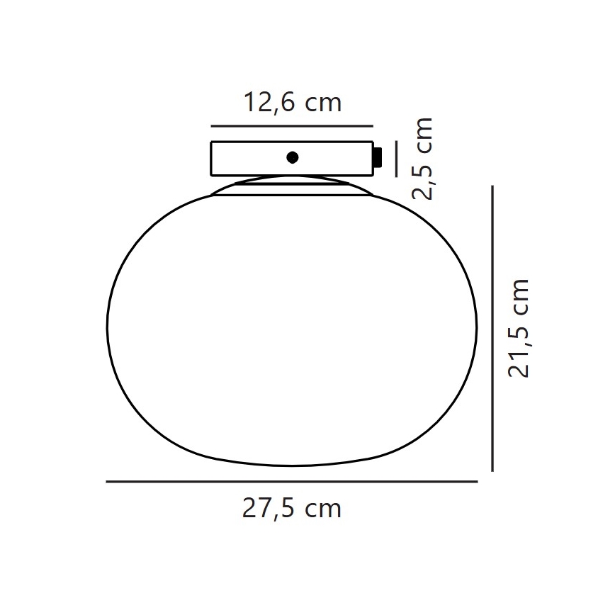 Nordlux - Mennyezeti lámpa ALTON 1xE27/25W/230V átm. 27,5 cm füstös