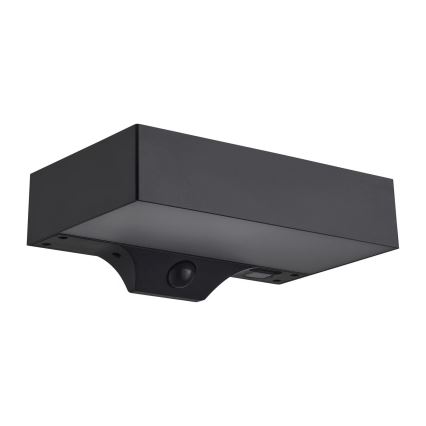 Nordlux - LED napelemes fali lámpa mozgásérzékelővel MONAY LED/5W/5V 3000K IP44 2000 mAh fekete