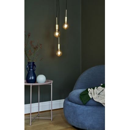 Nordlux - PACO kábeles függőlámpa 3xE27/25W/230V sárgaréz