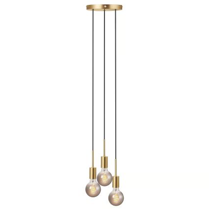 Nordlux - PACO kábeles függőlámpa 3xE27/25W/230V sárgaréz