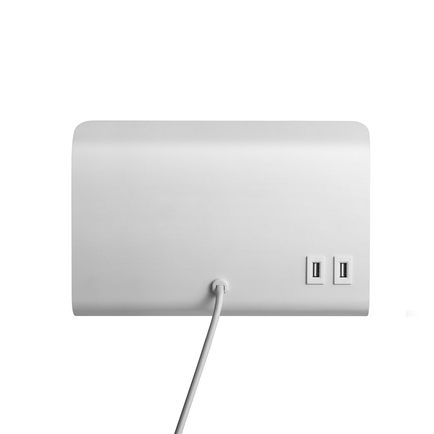 Nordlux - Fali spotlámpa polccal és USB-vel ROOMI 1xGU10/8W/230V fehér