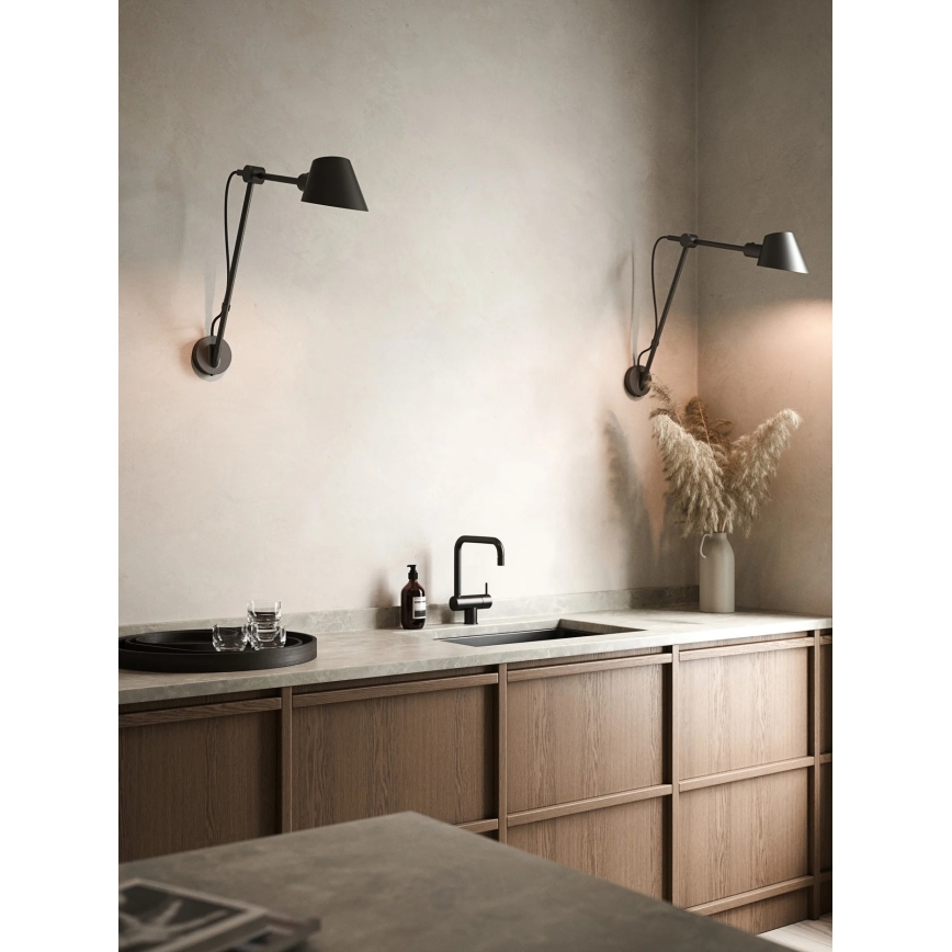 Nordlux - STAY fali lámpa 1xE27/60W/230V fekete