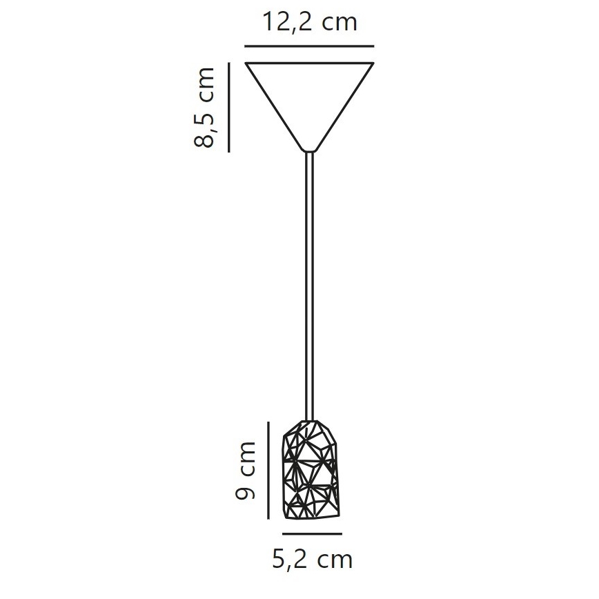Nordlux - Tápkábel HANG 1xE27/40W/230V réz/fekete