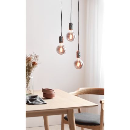 Nordlux - Tápkábel HANG 1xE27/40W/230V szürke/fekete