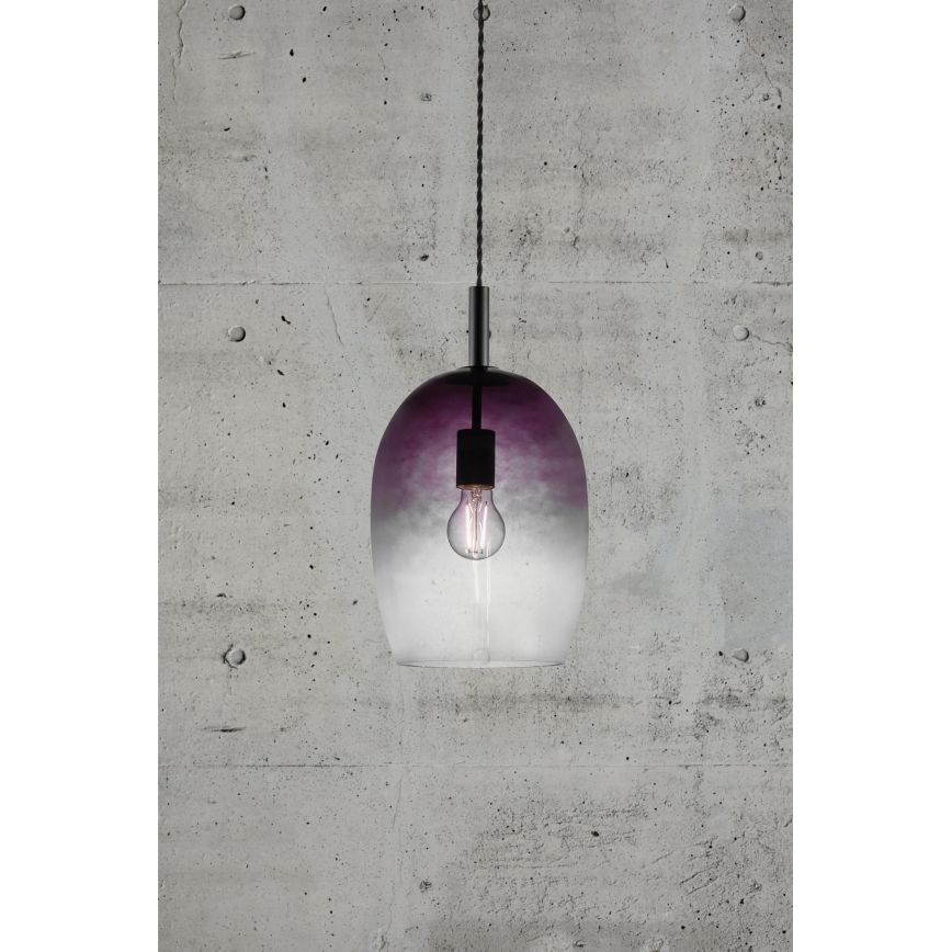 Nordlux - UMA kábeles függőlámpa 1xE27/40W/230V Ø 23 cm fekete/füstszínű