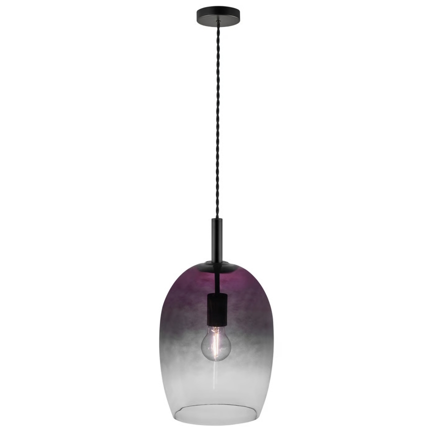 Nordlux - UMA kábeles függőlámpa 1xE27/40W/230V Ø 23 cm fekete/füstszínű