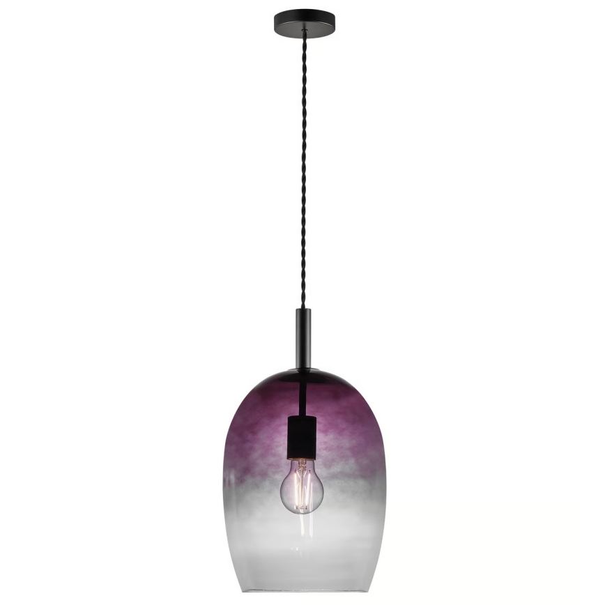 Nordlux - UMA kábeles függőlámpa 1xE27/40W/230V Ø 23 cm fekete/füstszínű