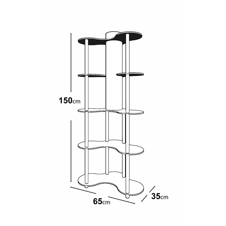 NOTO állólámpa polcokkal 1xE27/40W/230V fekete