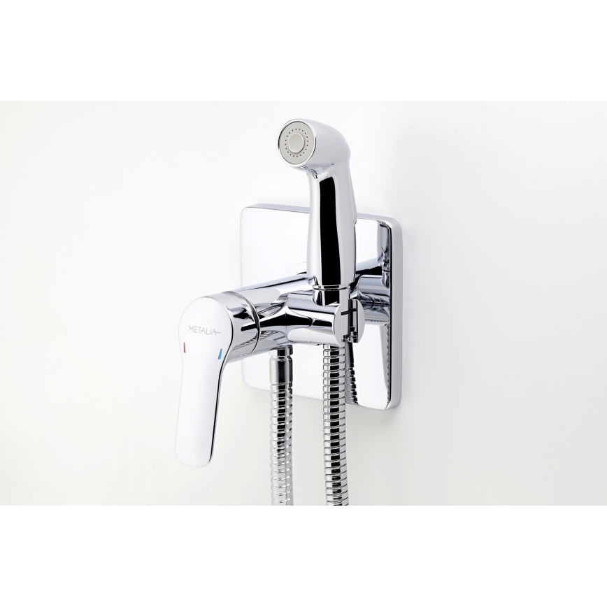 Novaservis-Bidécsap permetezővel rejtett beépítéshez METALIA fényezett króm