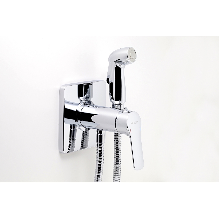 Novaservis-Bidécsap permetezővel rejtett beépítéshez METALIA fényezett króm