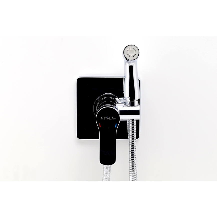 Novaservis-Bidécsap permetezővel rejtett beépítéshez METALIA fényezett króm