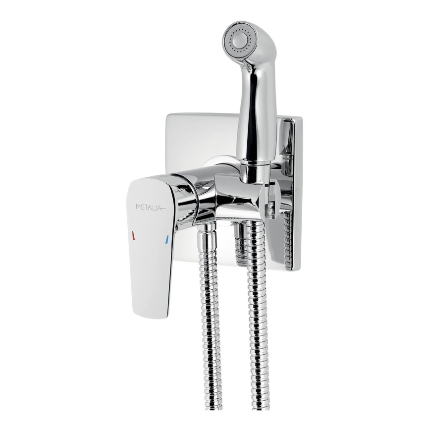 Novaservis-Bidécsap permetezővel rejtett beépítéshez METALIA fényezett króm