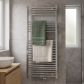 Novaservis - Fürdőszobai törölközőszárító radiátor 423W/230V 120x60 cm fényes króm, egyenes